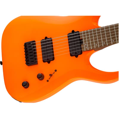 Jackson Pro Series Misha Mansoor Juggernaut HT7 7-String Guitar, Neon Orange image 5