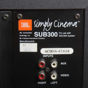 JBL ESC 300 Complete 5.1 Home Cinema System - 5 Speakers and Subwoofer image 8