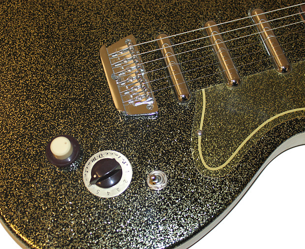 Danelectro 56-U3 Reissue Gold Sparkle Electric Guitar | Reverb