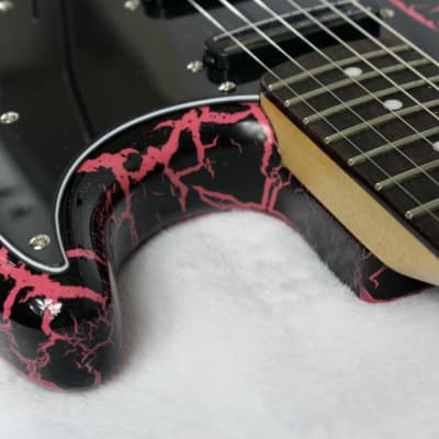 Custom Crackle Painted and Upgraded Fender Squier Affinity Strat With Gig Bag image 14