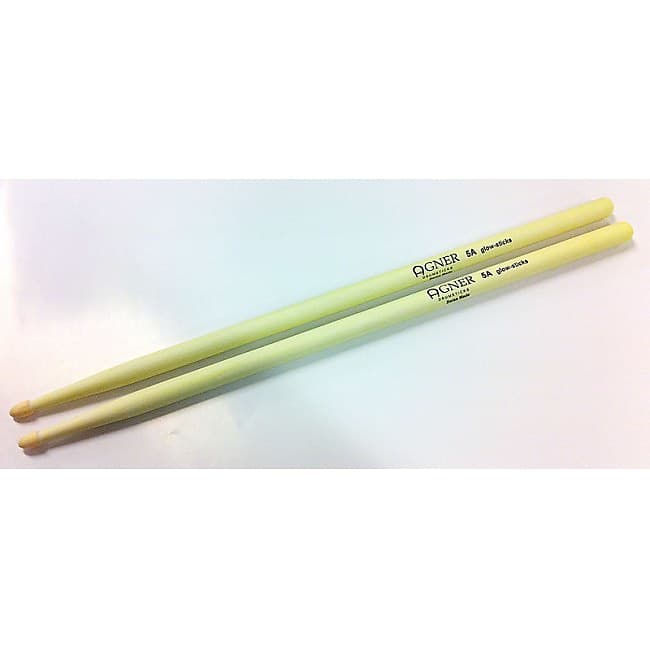 AGNER Glow-Sticks Wood Tip 5A (Paar) Hickory Drumsticks | Reverb