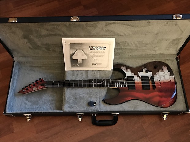 ESP LTD 30th anniversary Metallica Master of Puppets graphics guitar with case. Number 067 of 400