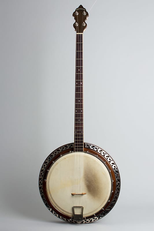 Weymann  Orchestra Style A Plectrum Banjo (1927), ser. #42115, original black hard shell case. image 1