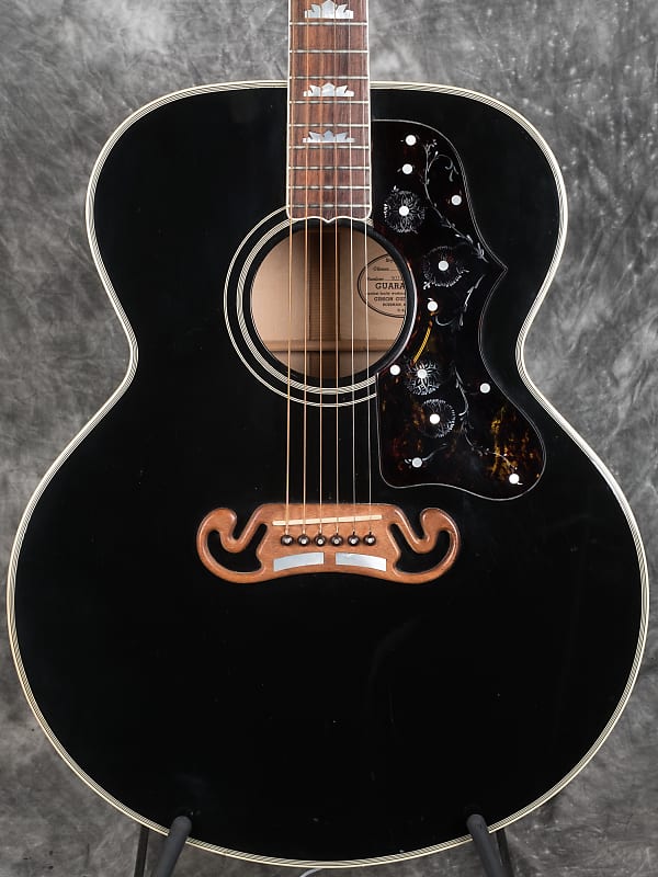 Gibson J-200 1991 Black Acoustic Electric