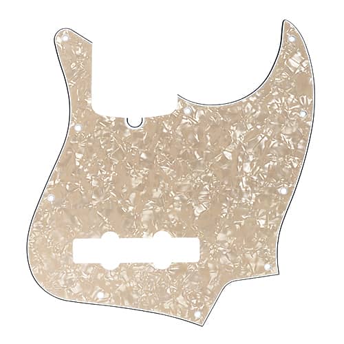 D'Andrea 4-Ply 10-Hole Jazz Bass Pickguard Vintage Pearl image 1