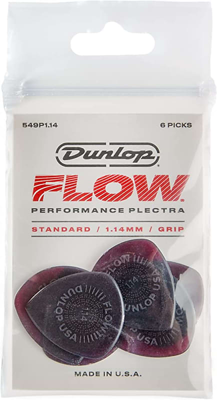 Dunlop 549P114 Flow Standard Grip .88mm Guitar Picks (6-Pack) image 1