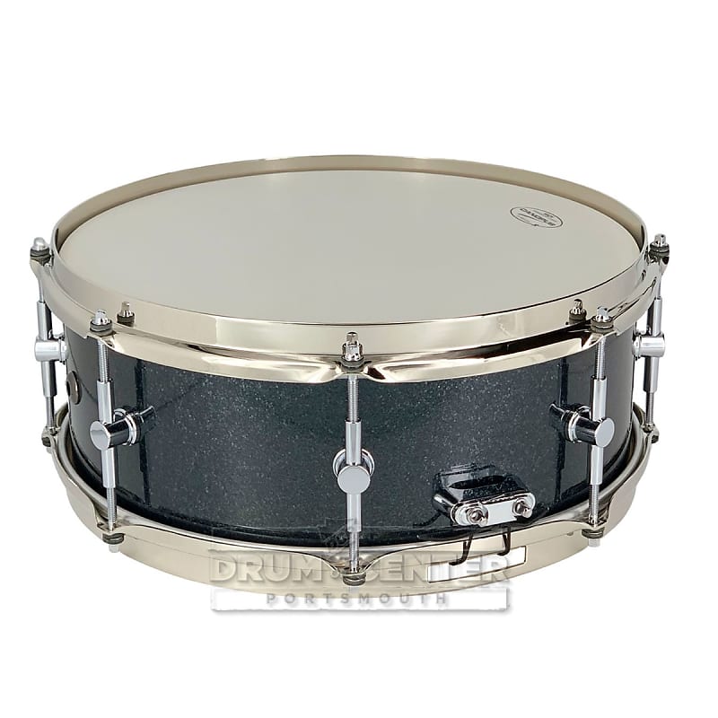 Canopus Neo Vintage 50 M1 Snare Drum 14x5.5 Black Sparkle w/Brass