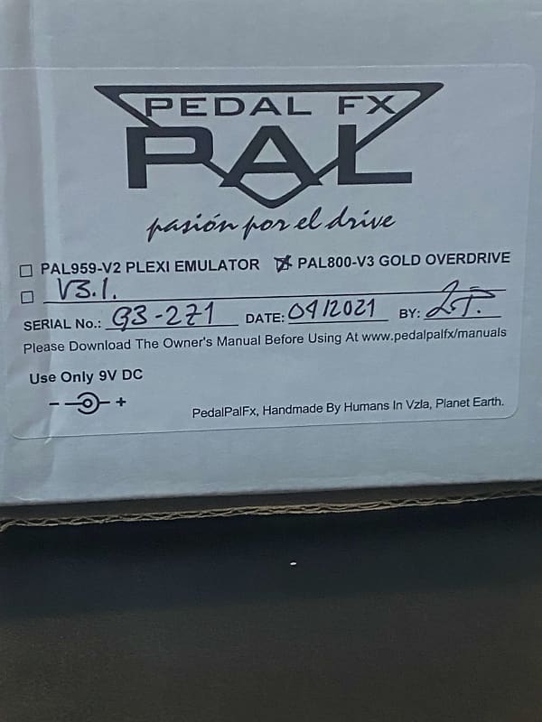 PedalPalFx PAL800-V3 GOLD Overdrive (2021 Model) 2021 Gold