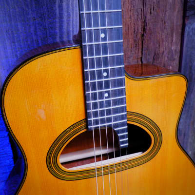 Gitane D-500 Gran Bouche Professional Gypsy Jazz Guitar - High Gloss Natural w/ Aging Top Toner w/ Deluxe Gig Bag image 6