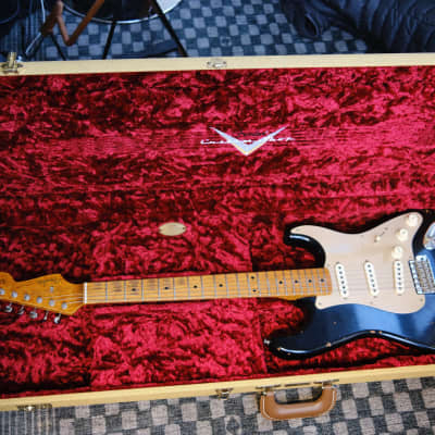 NAMM ltd Fender Fender Custom Shop '56 Stratocaster Roasted Relic Aged Black Electric Guitar 2020 - nitro lacquer finish image 10