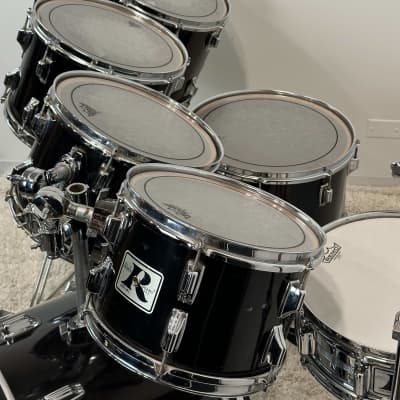 Rogers 24/12/13/14/15/16" 70's "Big R" Drum Set w/ 5x14" Dynasonic & Hardware - Black image 4