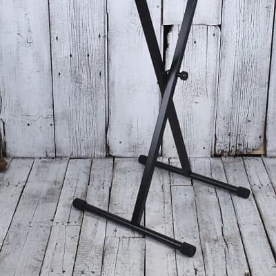 On Stage KS7190 Classic Single X Metal Keyboard Stand Adjustable Height & Width image 2