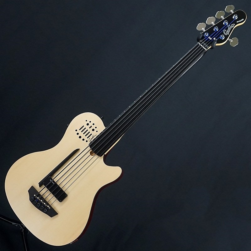 Godin A5 Ultra Semi-Acoustic Fretless 5-String Bass Natural | Reverb