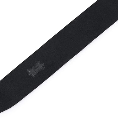 Levy's Leathers 2" Suede Leather Guitar strap; Black (M12OH-V2-BLK) image 3