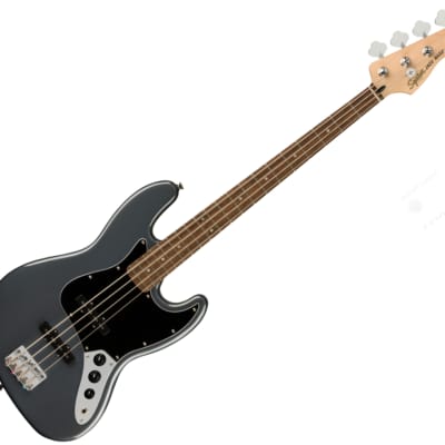 Used Squier Affinity Series Jazz Bass - Charcoal Frost Metallic w/ Laurel FB image 1