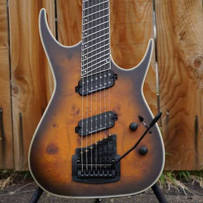 Dean EXILE Select-7 Multiscale Kahler Burl Maple 7-String Electric Guitar w/ Case image 1