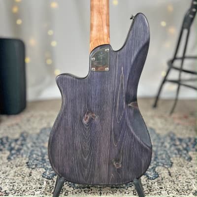 Offbeat Guitars Roxanne PJ 32" Medium Scale Bass in Purple Twilight on Pine with EMG Brushed Chrome PJ Pickups, Gotoh Hardware image 3