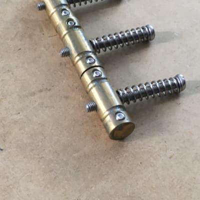 3 Tele Aged Relic Brass Saddles Notched For Vintage Fender Guitar Luthier Parts image 10