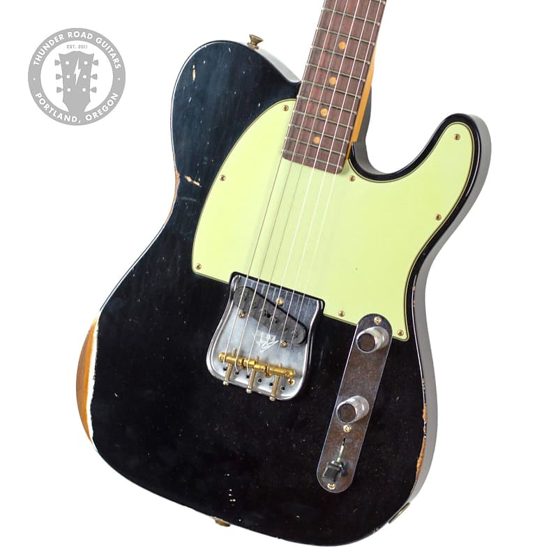 New Fender Custom Shop TRG Spec '59 Esquire Relic Black w/Chambered Body image 1