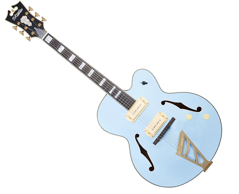 D'angelico Deluxe 59 Left-Handed - Matte Powder Blue B-Stock