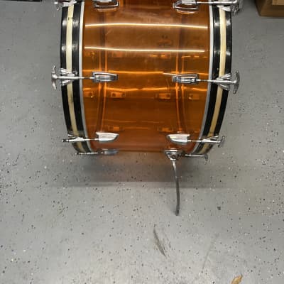 Ludwig 24” Amber Vistalite Bass Drum image 5
