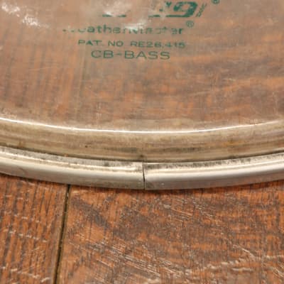 Ludwig 20" Weathermaster CB-BASS Clear Silver Dot Drum Head Vintage 1970's image 4