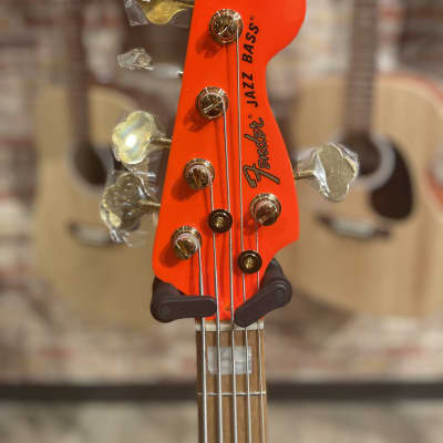 Fender Mono Neon Jazz Bass V - Neon Yellow image 7