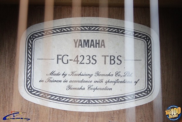 Yamaha FG423S TBS Dreadnought Acoustic Guitar w/ HSC, Tobacco | Reverb