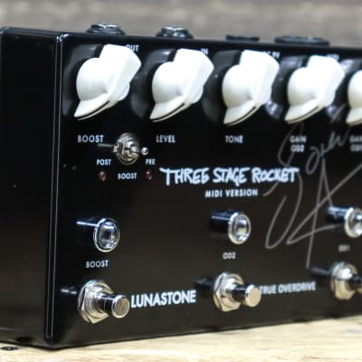 Lunastone Three Stage Rocket MIDI Version Fat and Punchy Overdrive Effect Pedal image 3