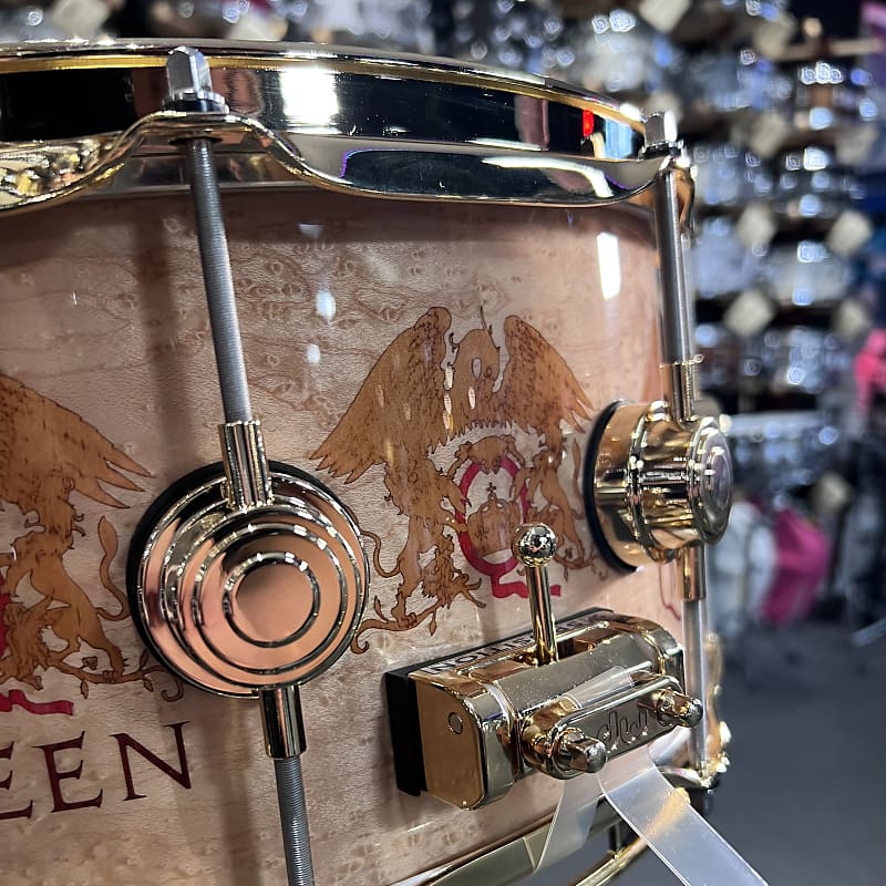 DW 6.5x14 Roger Taylor Queen Crest ICON Snare Drum No. 250 of 250