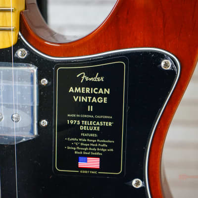 Fender American Vintage II '75 Telecaster Deluxe - Mocha image 6