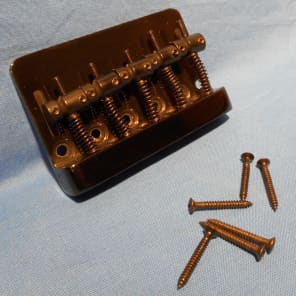 New Replacement 5 String Black Guitar Bridge With Mounting Screws image 2