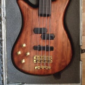 Warwick Streamer Left Handed Fretless Bass made in German 1980's Wood Natural Finish image 3