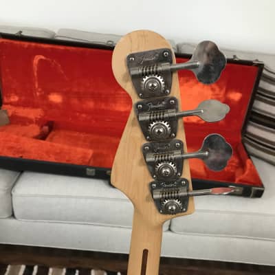 1973 Fender Precision Bass -  Black, Maple - Nice! imagen 5