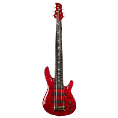 Yamaha John Patitucci Signature TRBJP2CASETDR 6-String Bass w/Case - Translucent Dark Red image 3