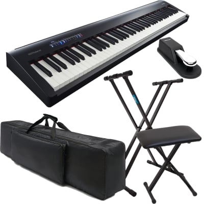 ROLAND FP-30 DIGITAL PIANO, Keyboard Stand, Keyboard Bench, Sustain Pedal, NKTM 88 Gig Bag Bundle image 1
