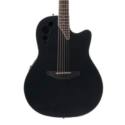 Ovation AE44-5S Applause Mid Depth Acoustic Guitar in Black Satin image 1