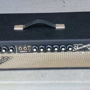 Fender  Dual Showman Amp Head 1966 blackface image 5