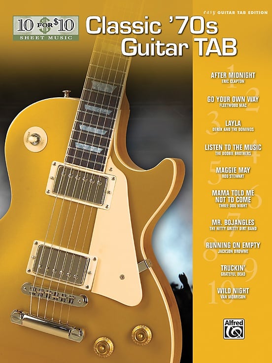 10 for 10 Classic '70s Guitar (TAB Book) Reverb