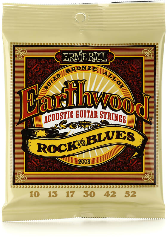 Ernie Ball 2008 Earthwood 80/20 Bronze Acoustic Guitar Strings - .010-.052 Rock and Blues image 1