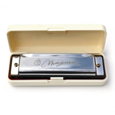 Magma Harmonica, 10 Holes 20 Tones Blues Diatonic Harmonica Key of C For Adults, Beginners, Professional Player and Kids, as Gift, Silver (H1004S) image 5