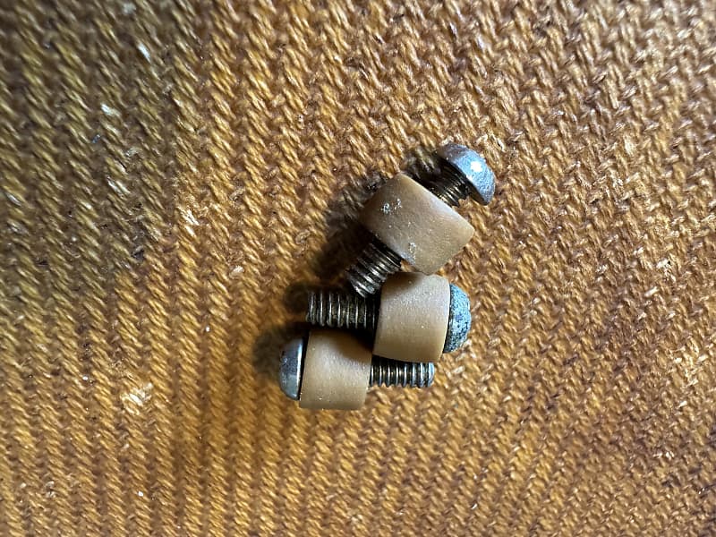 1959 Fender Telecaster Esquire bridge pick up screws with original spacers, great shape, rare pre-Cbs 1959 - Nickel image 1