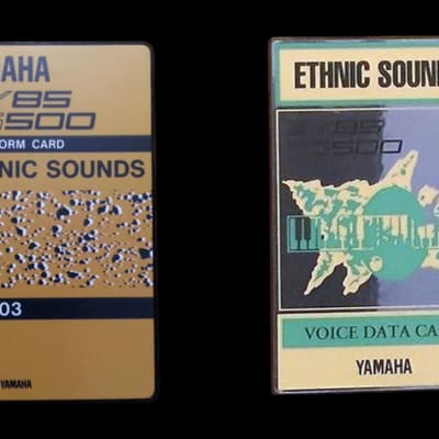 YAMAHA SY85 TG500 ETHNIC SOUNDS WAVEFROM W8503 VOICE D8503 ROM CARD 1993 VERY UNIQUE VERY RARE