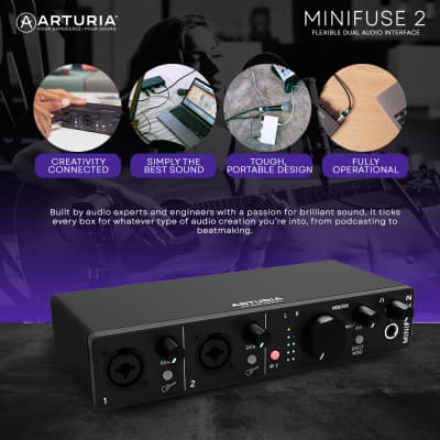 Arturia MiniFuse 2 Audio and MIDI Black Interface with Software Ableton image 3