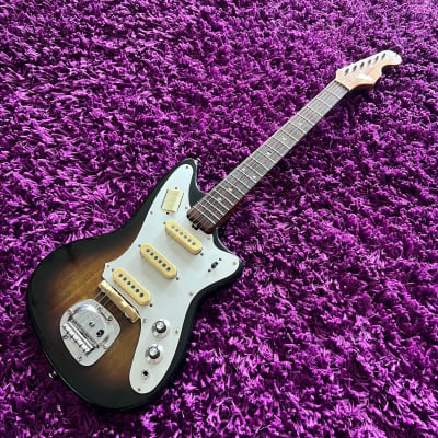 1965-1969 Zen-On/Morales ZES-130 Fender Offset MIJ Vintage Guitar Sunburst image 4