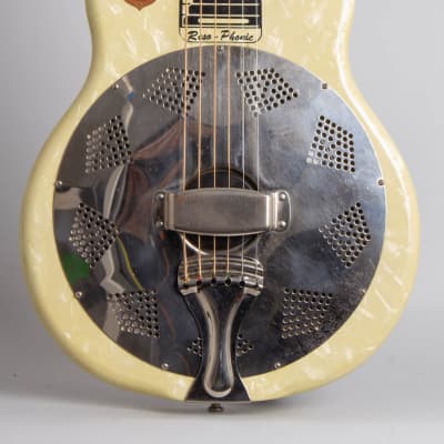 National  Reso-Phonic Model 1033 Hawaiian Resophonic Guitar (1956), ser. #X-58090, original brown hard shell case. image 3