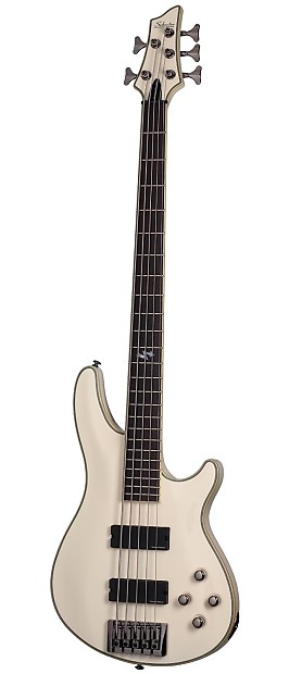 Schecter Blackjack ATX C-5 5 String Bass Guitar, Aged White AWHT