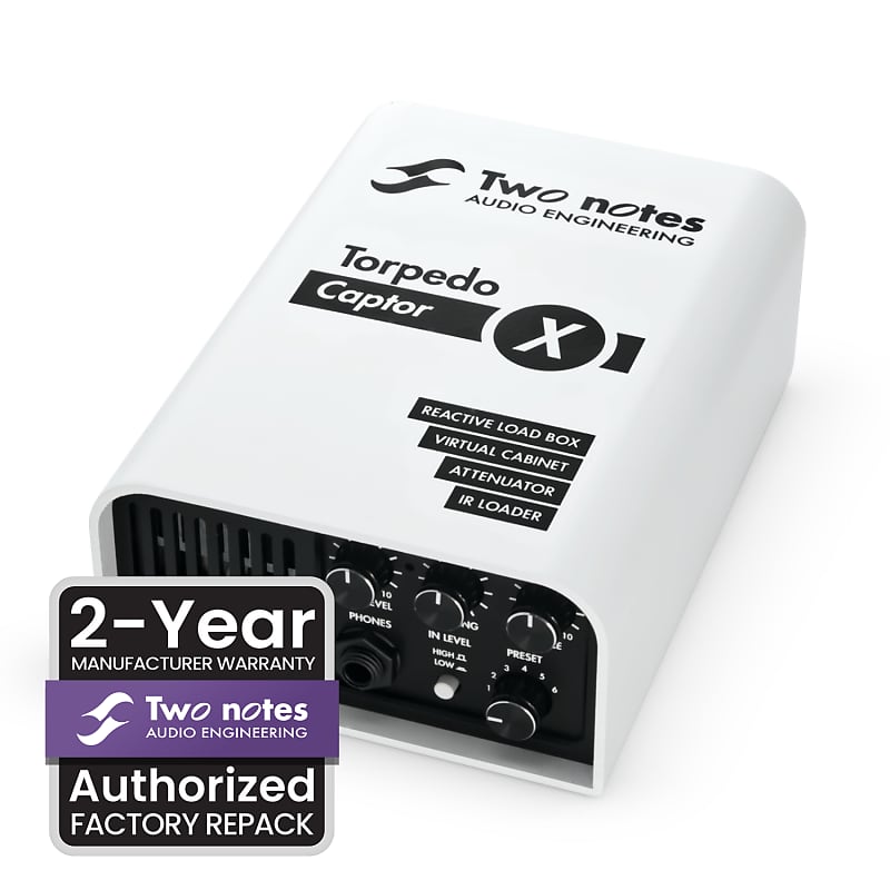Two Notes | Torpedo Captor X (16) Factory Repack / B-Stock Compact Reactive Load Box (16 Ohm), Attenuator, DynIR Cab Sim, IR Loader & Stereo Expander (Grade A) image 1