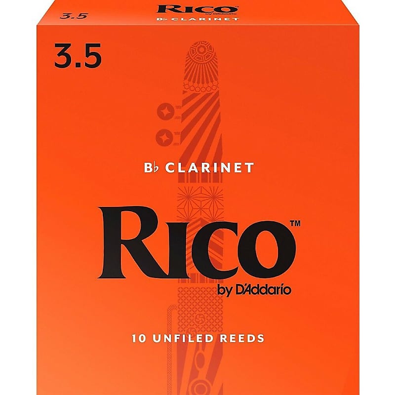 Rico Bb Clarinet Reeds Strength 3.5 Box of 10 - RCA1035 image 1