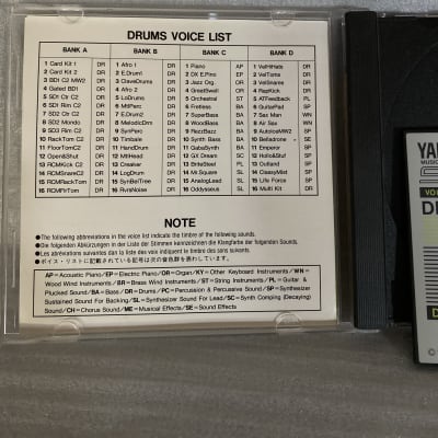 YAMAHA SY 77 Voice Data Drums 1 1992 image 6